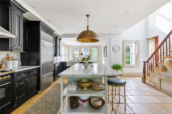 Interior, Kitchen, Pendant Lights, Recessed Lighting, Stainless Steel Appliances