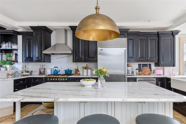 Interior, Kitchen, Pendant Lights, Recessed Lighting, Stainless Steel Appliances