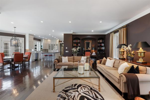 Dining room, Interior, Kitchen, Living room, Pendant Lights, Recessed Lighting, Wood Texture Flooring
