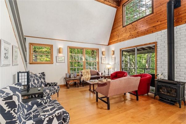 Fireplace, Interior, Living room, Stone Walls, Wooden Beams, Wooden Ceilings, Wood Texture Flooring