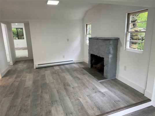 Empty room, Fireplace, Interior, Wood Texture Flooring