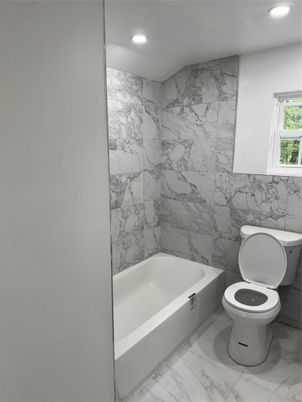 Bathroom, Interior, Marble, Marble Walls, Recessed Lighting