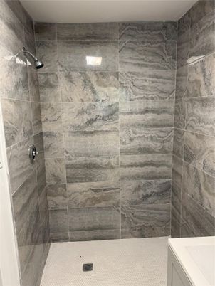 Bathroom, Glass Shower, Interior, Marble Walls