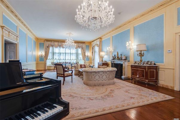Chandelier, Fireplace, Interior, Living room, Piano, Wood Texture Flooring