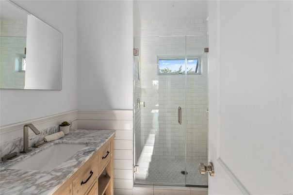 Bathroom, Dual Sink Vanities, Glass Shower, Interior