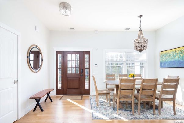 Chandelier, Dining room, Interior, Pendant Lights, Wood Texture Flooring