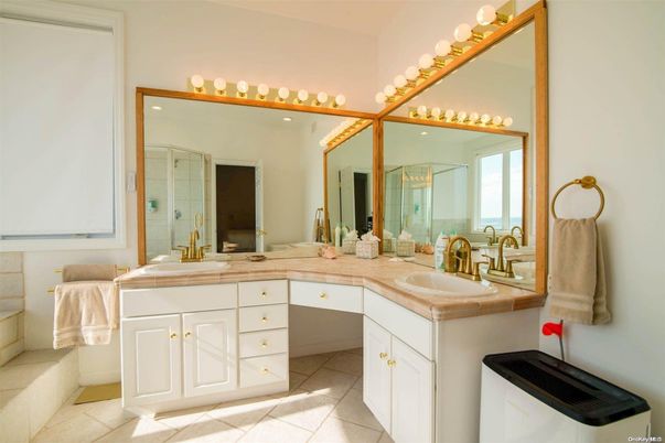 Bathroom, Dual Sink Vanities, Interior, Tile Countertops
