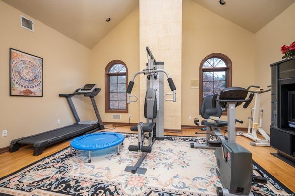 Fitness Equipment, Interior, Wood Texture Flooring