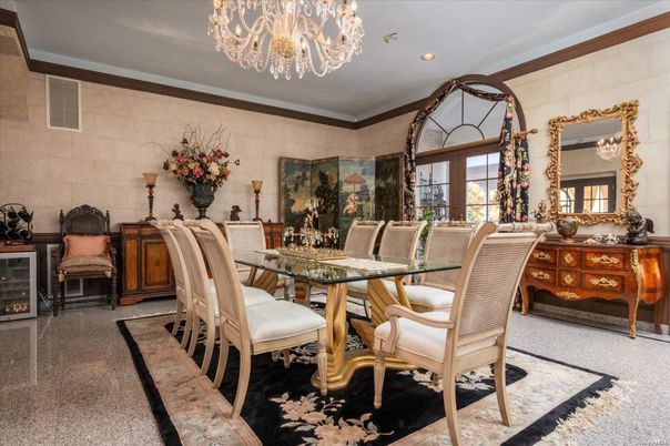 Chandelier, Dining room, Interior, Recessed Lighting