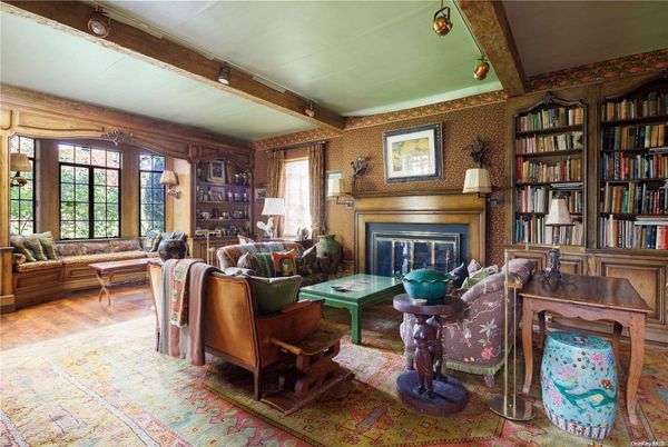 Fireplace, Interior, Living room, Wooden Beams, Wood Texture Flooring
