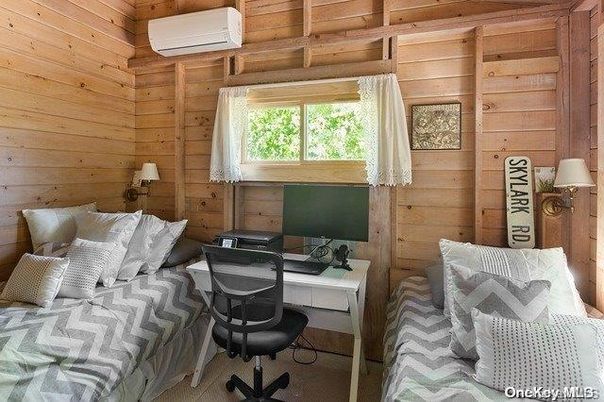Home Office, Interior, Wooden Walls