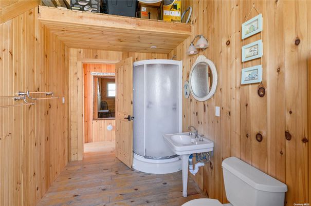 Bathroom, Interior, Wood Texture Flooring, Wooden Walls
