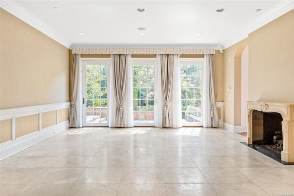 Empty room, Fireplace, Interior, Recessed Lighting