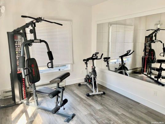 Fitness Equipment, Interior, Wood Texture Flooring
