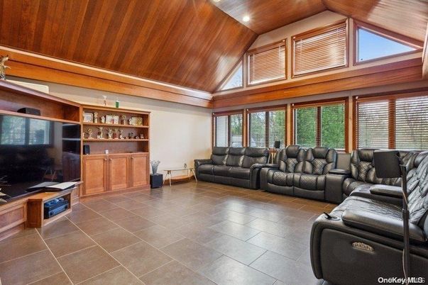 Interior, Living room, Recessed Lighting, Wooden Ceilings