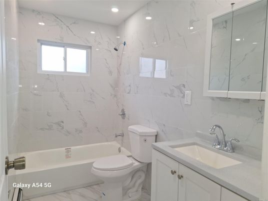 Bathroom, Interior, Marble, Marble Walls, Recessed Lighting