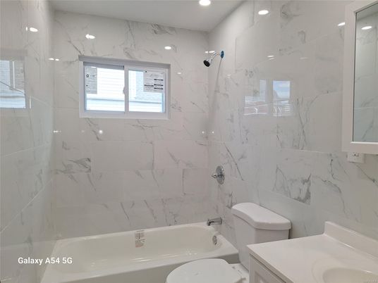 Bathroom, Interior, Marble Walls, Recessed Lighting