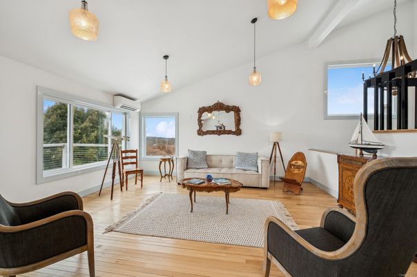 Interior, Living room, Pendant Lights, Wood Texture Flooring