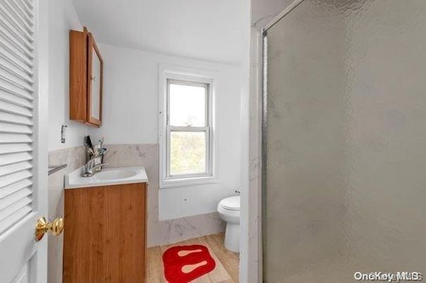 Bathroom, Interior, Marble, Marble Walls, Wood Texture Flooring