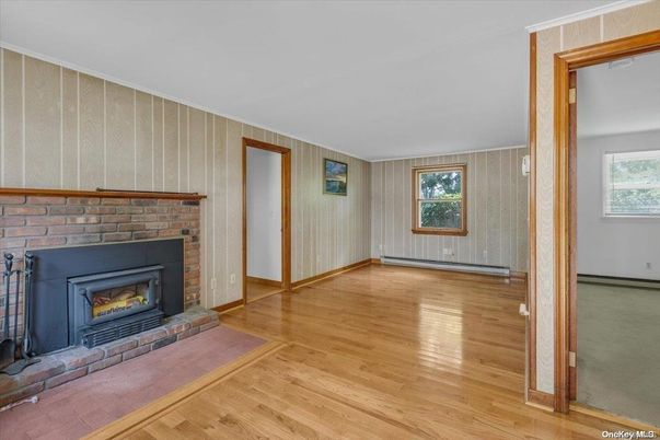 Empty room, Fireplace, Interior, Wood Texture Flooring