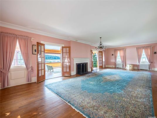 Chandelier, Empty room, Fireplace, Interior, Wood Texture Flooring