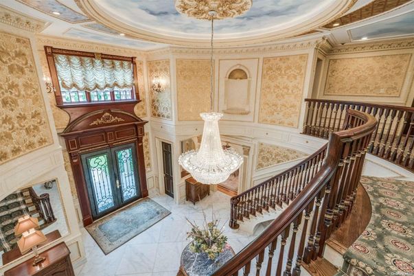 Chandelier, Interior, Marble, Recessed Lighting