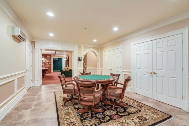 Billiard Table, Game Room, Interior, Recessed Lighting