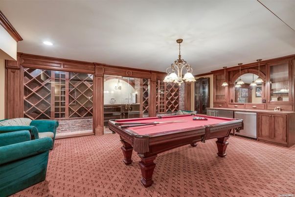 Billiard Table, Chandelier, Game Room, Interior, Pendant Lights, Recessed Lighting