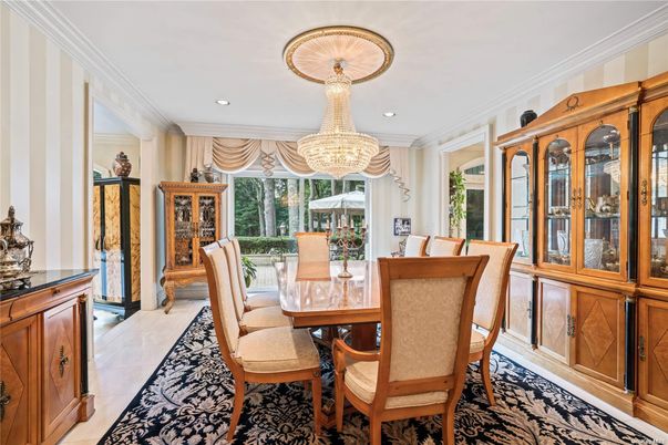 Chandelier, Dining room, Interior, Recessed Lighting