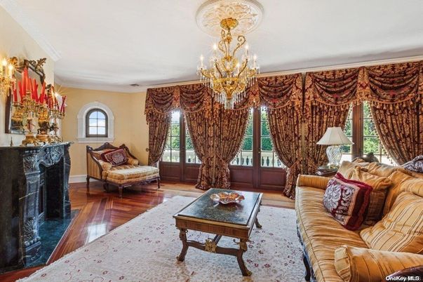 Chandelier, Fireplace, Interior, Living room, Wood Texture Flooring