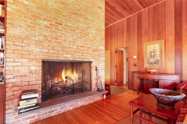 Fireplace, Interior, Stone Walls, Wooden Ceilings, Wood Texture Flooring, Wooden Walls