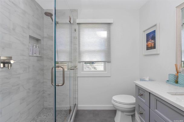 Bathroom, Glass Shower, Interior, Marble Walls