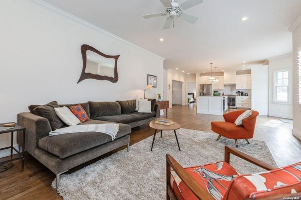 Interior, Kitchen, Living room, Pendant Lights, Recessed Lighting, Stainless Steel Appliances, Wood Texture Flooring