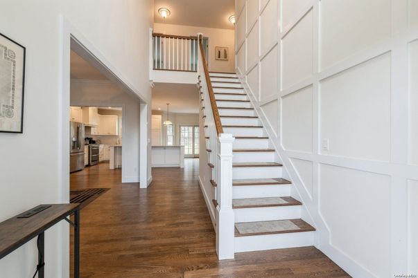 Interior, Kitchen, Pendant Lights, Stainless Steel Appliances, Wood Texture Flooring