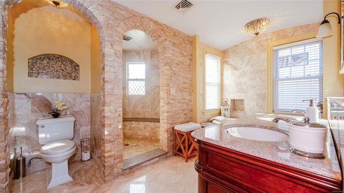 Bathroom, Interior, Stone Walls