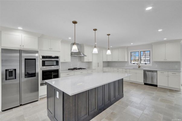 Interior, Kitchen, Pendant Lights, Recessed Lighting, Stainless Steel Appliances