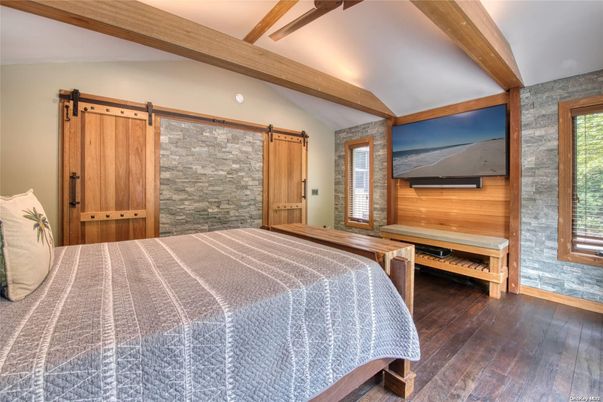 Bedroom, Interior, Wooden Beams, Wood Texture Flooring