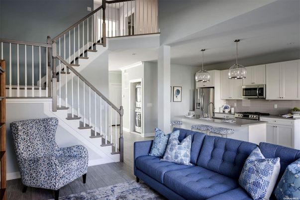 Interior, Kitchen, Pendant Lights, Stainless Steel Appliances, Wood Texture Flooring
