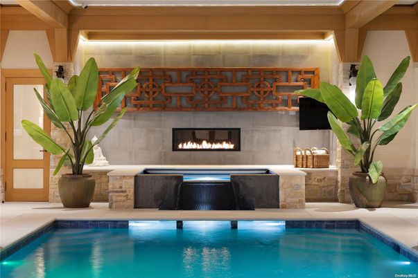 Fireplace, Interior, Pool, Stone Walls