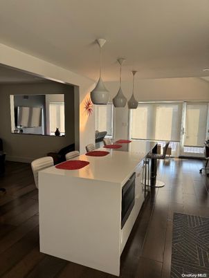 Interior, Kitchen, Pendant Lights, Wood Texture Flooring