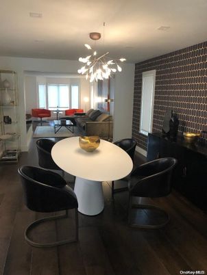 Dining room, Interior, Living room, Pendant Lights, Wood Texture Flooring