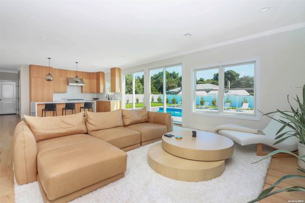 Interior, Kitchen, Living room, Pendant Lights, Recessed Lighting, Wood Texture Flooring