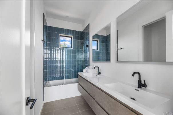 Bathroom, Dual Sink Vanities, Glass Shower, Interior