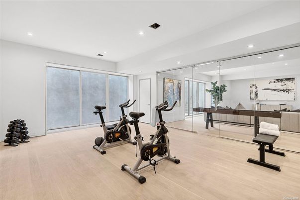 Fitness Equipment, Interior, Recessed Lighting, Wood Texture Flooring