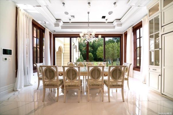 Chandelier, Dining room, Interior, Recessed Lighting