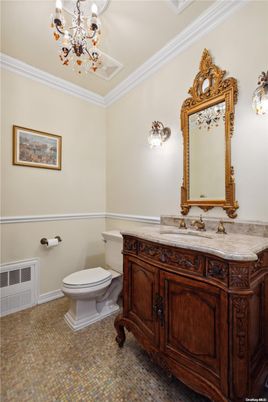 Bathroom, Chandelier, Interior