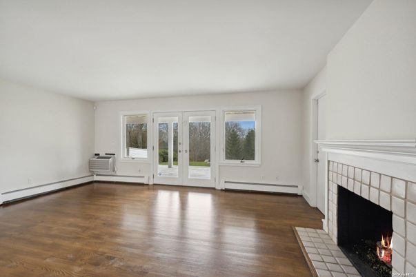 Empty room, Fireplace, Interior, Wood Texture Flooring
