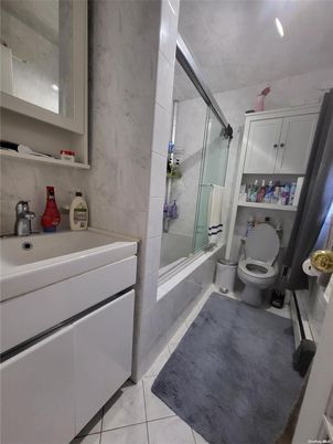 Bathroom, Glass Shower, Interior, Marble Walls, Recessed Lighting