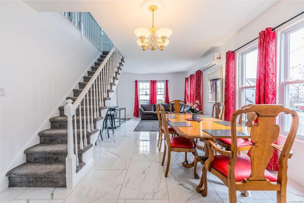 Chandelier, Dining room, Interior, Marble