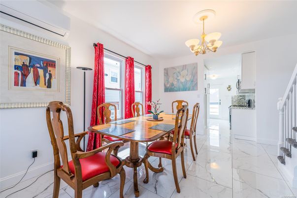 Chandelier, Dining room, Interior, Marble